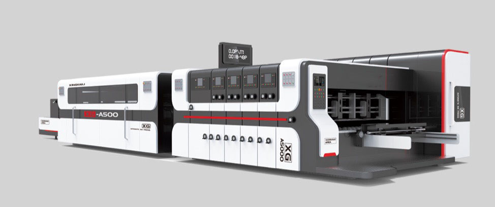 Automatic Flexo Printing Machine For Carton Box Fully Automatic Linkage Line Inline Folder Gluer Feeder